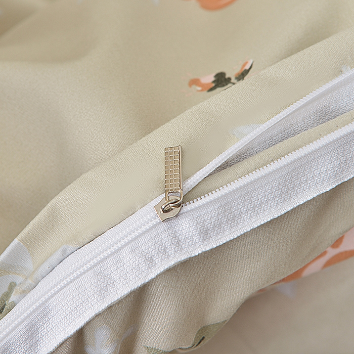 91家纺网 家纺一手货源 找家纺 小雨家纺 2026新款芦荟棉单被套 春暖花开-棕