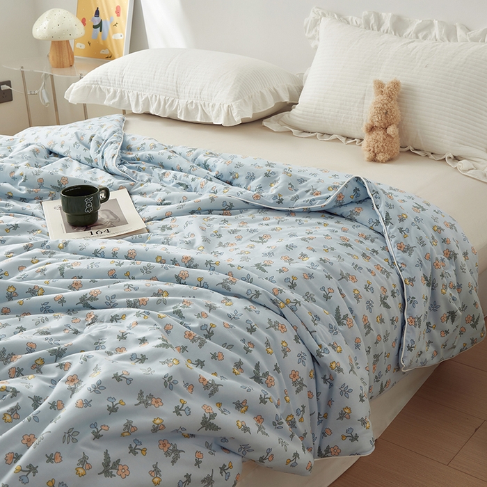 91家纺网 家纺一手货源 找家纺 怡家居 2024新款A类云柔针织棉夏被 沐夏