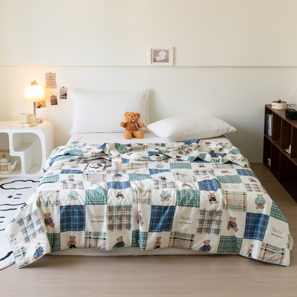 91家纺网 家纺一手货源 找家纺 匠心 2024新款全棉印花大豆夏被 巴洛克