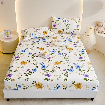 靓生活 2024新款加厚磨毛生态棉单品床笠 爱的主题