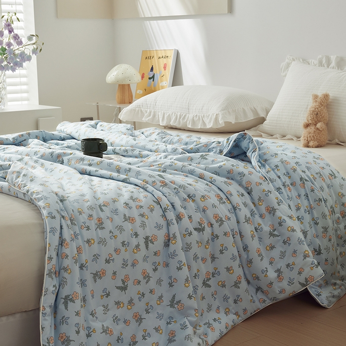 91家纺网 家纺一手货源 找家纺 怡家居 2024新款A类云柔针织棉夏被 沐夏