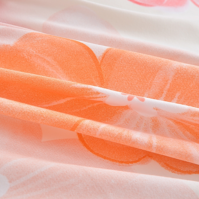 91家纺网 家纺一手货源 找家纺 小雨家纺 2026新款芦荟棉床裙四件套 甜梦-桔