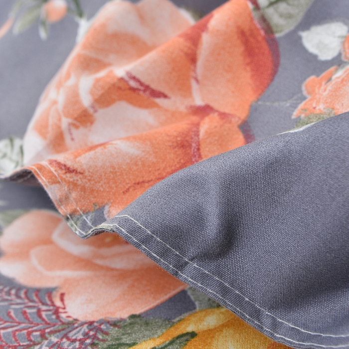 91家纺网 家纺一手货源 找家纺 小雨家纺 2026新款芦荟棉单被套 百花齐放-灰