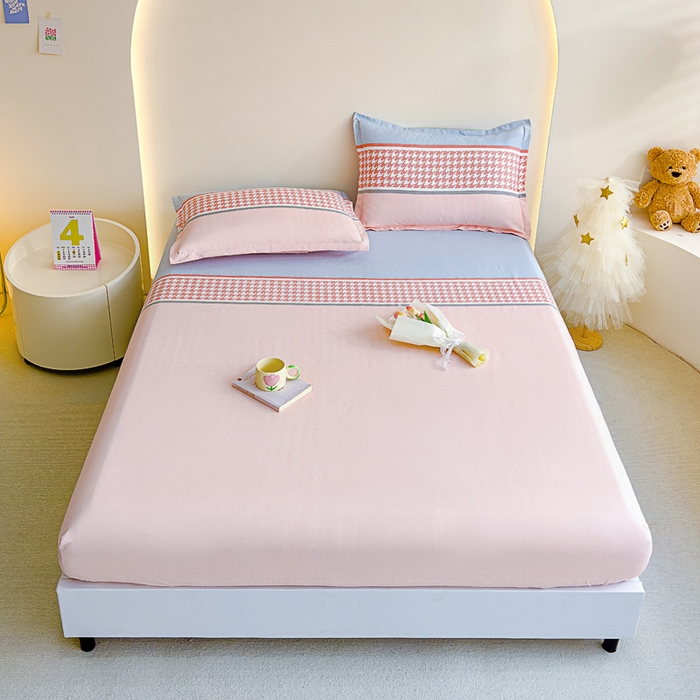 91家纺网 家纺一手货源 找家纺 靓生活 2024新款加厚磨毛生态棉单品床笠 罗莎