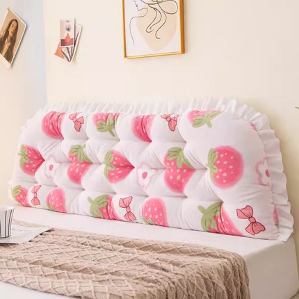 91家纺网 家纺一手货源 找家纺 （总）碧尔家居 2025新款阳光系列牛奶绒花边床头靠垫软包护腰大靠背防撞床上靠枕