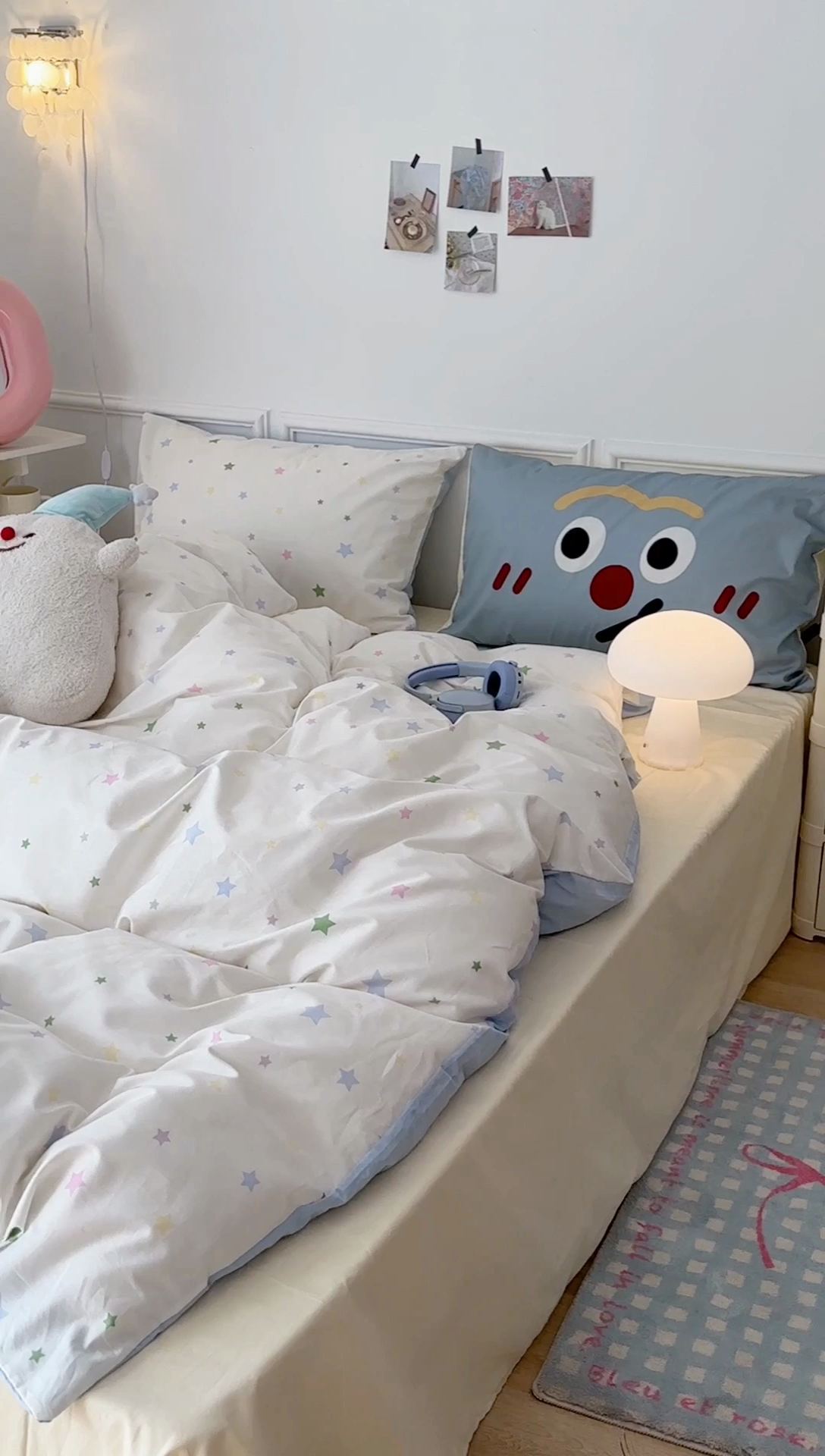 91家纺网 家纺一手货源 找家纺 昔可 新款创意枕套时尚柔舒全棉四件套 奶味星星