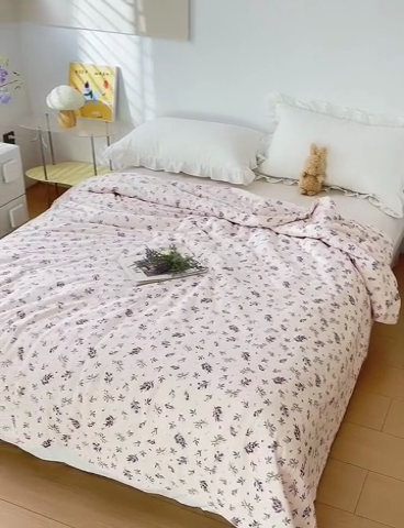 91家纺网 家纺一手货源 找家纺 怡家居 2024新款A类云柔针织棉夏被 夏朵