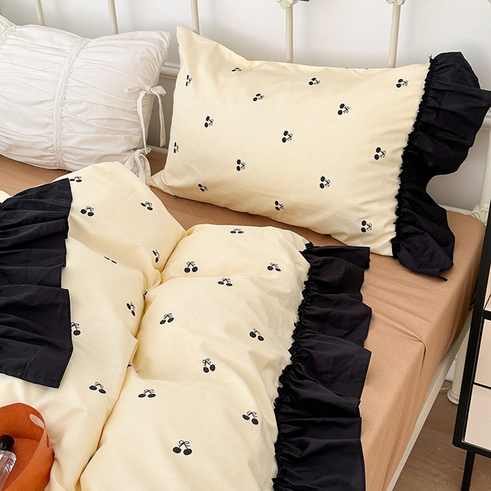 91家纺网 家纺一手货源 找家纺 （总）昔可 新款法式大花边全棉四件套