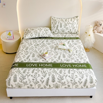 91家纺网 家纺一手货源 找家纺 总 靓生活2022直播供货轻奢风宽边水洗棉磨毛纯色刺绣四件套