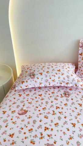 91家纺网 家纺一手货源 找家纺 靓生活 2024新款加厚磨毛生态棉单品床笠 森林欢唱