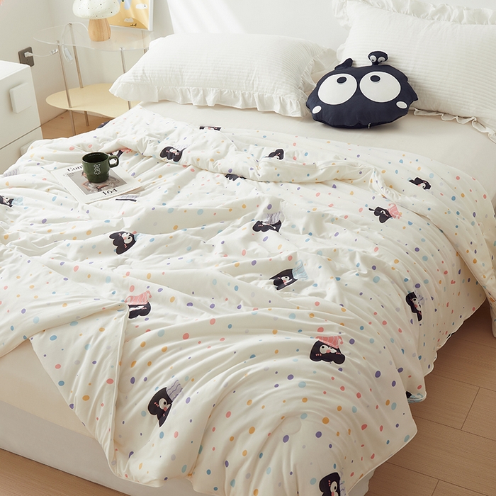 91家纺网 家纺一手货源 找家纺 怡家居 2024新款A类云柔针织棉夏被 精灵乐园