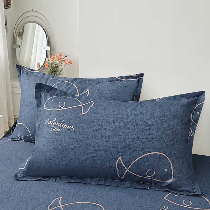 91家纺网 家纺一手货源 找家纺 小雨家纺 2026新款芦荟棉床裙三件套 小鲸鱼