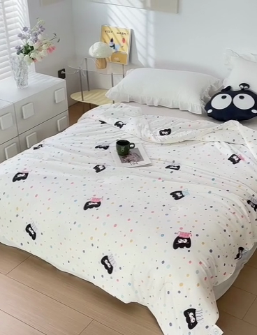 91家纺网 家纺一手货源 找家纺 怡家居 2024新款A类云柔针织棉夏被 精灵乐园