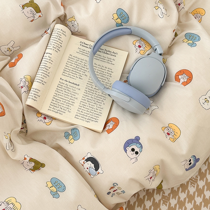 91家纺网 家纺一手货源 找家纺 昔可 新款创意枕套时尚柔舒全棉四件套 小小表情包