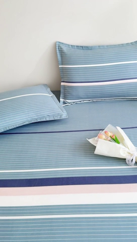 91家纺网 家纺一手货源 找家纺 靓生活 2024新款加厚磨毛生态棉单品床笠 浪漫-灰