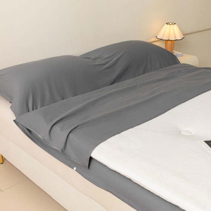 91家纺网 家纺一手货源 找家纺 澳梵家居 60s全棉纯色旅行睡袋 月岩灰