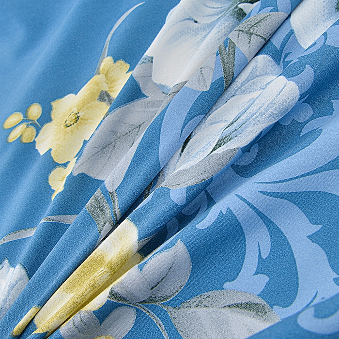 91家纺网 家纺一手货源 找家纺 小雨家纺 2026新款芦荟棉床裙三件套 花枝招展-兰