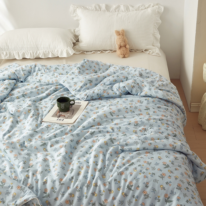 91家纺网 家纺一手货源 找家纺 怡家居 2024新款A类云柔针织棉夏被 沐夏