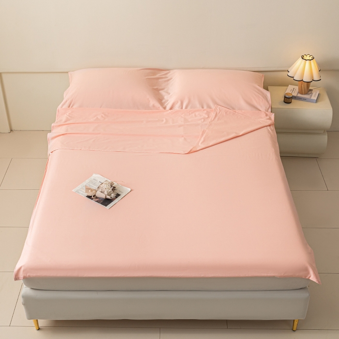 91家纺网 家纺一手货源 找家纺 澳梵家居 60s全棉纯色旅行睡袋 白桃粉