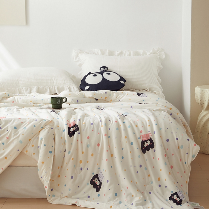 91家纺网 家纺一手货源 找家纺 怡家居 2024新款A类云柔针织棉夏被 精灵乐园