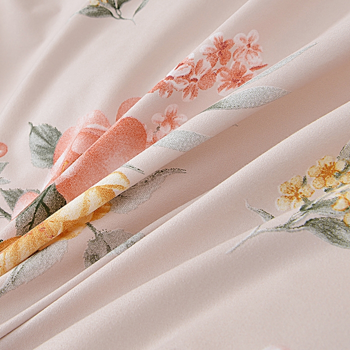 91家纺网 家纺一手货源 找家纺 小雨家纺 2026新款芦荟棉床裙三件套 百花齐放棕