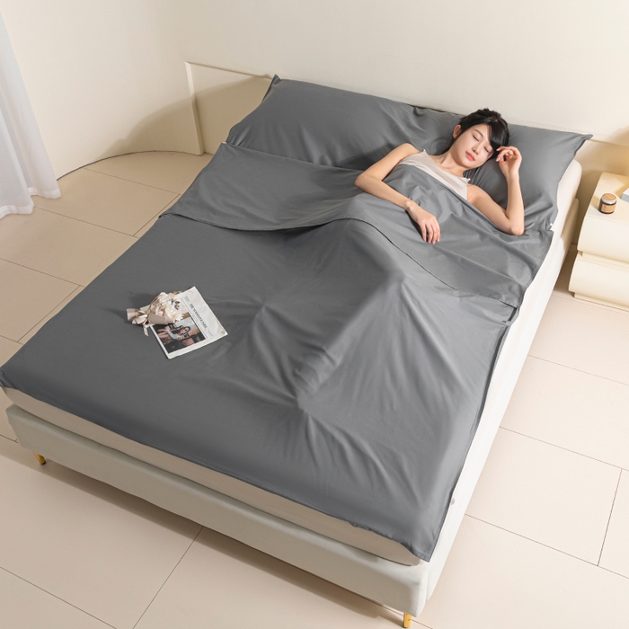 91家纺网 家纺一手货源 找家纺 澳梵家居 60s全棉纯色旅行睡袋 月岩灰