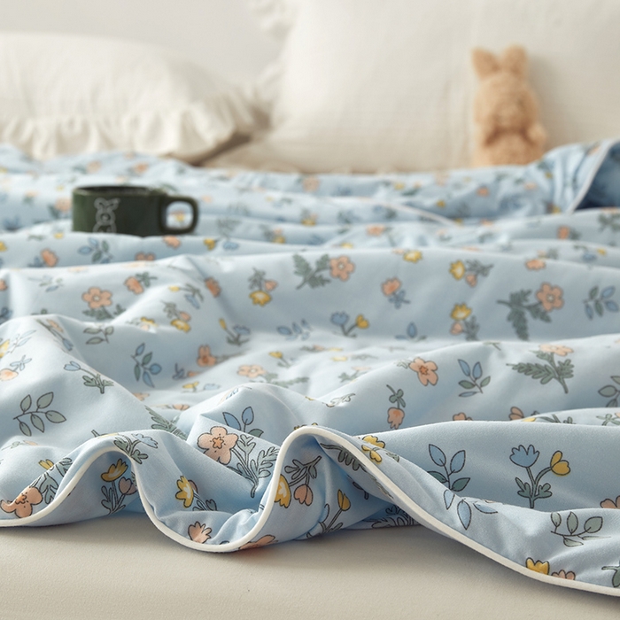 91家纺网 家纺一手货源 找家纺 怡家居 2024新款A类云柔针织棉夏被 沐夏