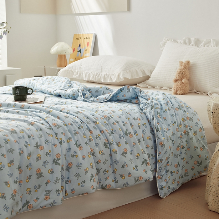 91家纺网 家纺一手货源 找家纺 怡家居 2024新款A类云柔针织棉夏被 沐夏