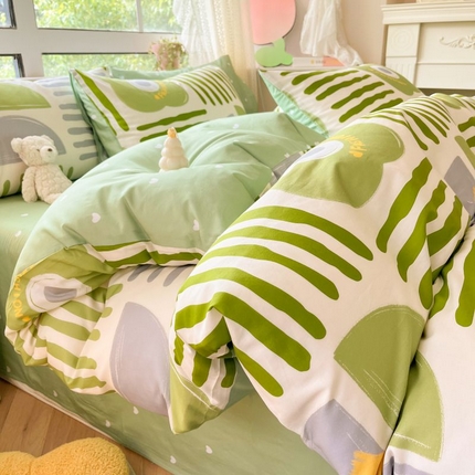 91家纺网 家纺一手货源 找家纺 （总）本制 2024新款全棉印花小清新四件套