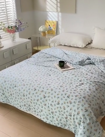 91家纺网 家纺一手货源 找家纺 怡家居 2024新款A类云柔针织棉夏被 沐夏