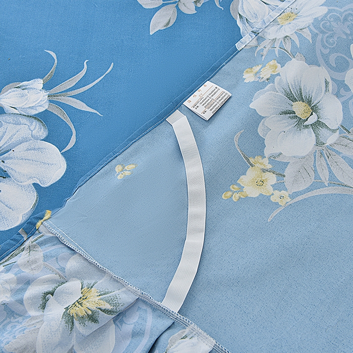 91家纺网 家纺一手货源 找家纺 小雨家纺 2026新款芦荟棉床裙四件套 花枝招展-兰