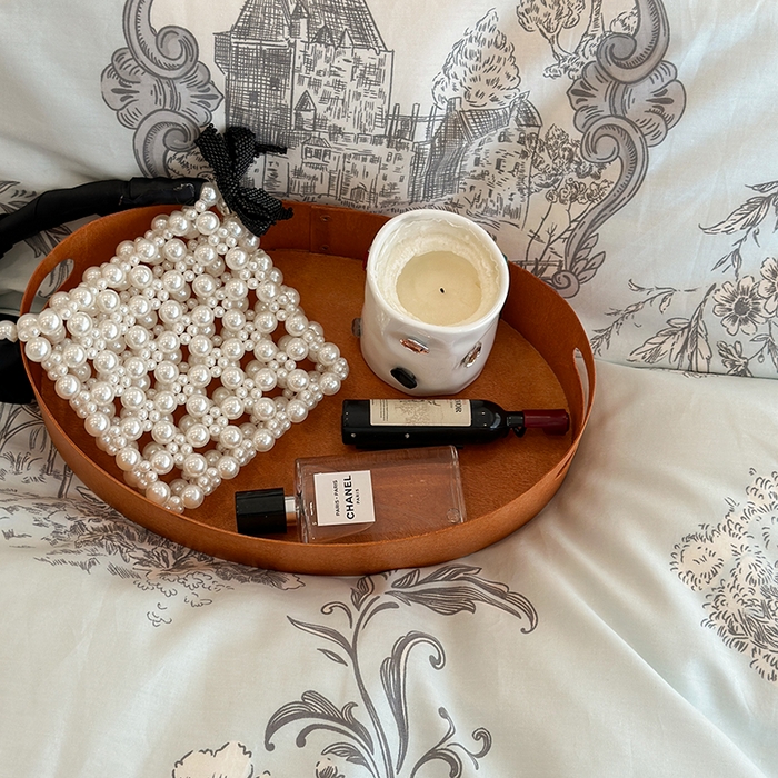 91家纺网 家纺一手货源 找家纺 昔可 新款褶皱花边全棉复古风四件套 复古城堡