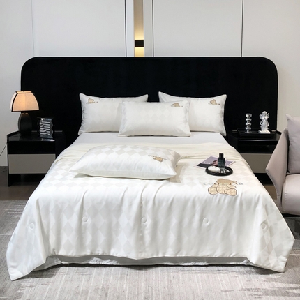 91家纺网 家纺一手货源 找家纺 （总）奥汀洛2025贝拉天丝提花刺绣夏被四件套