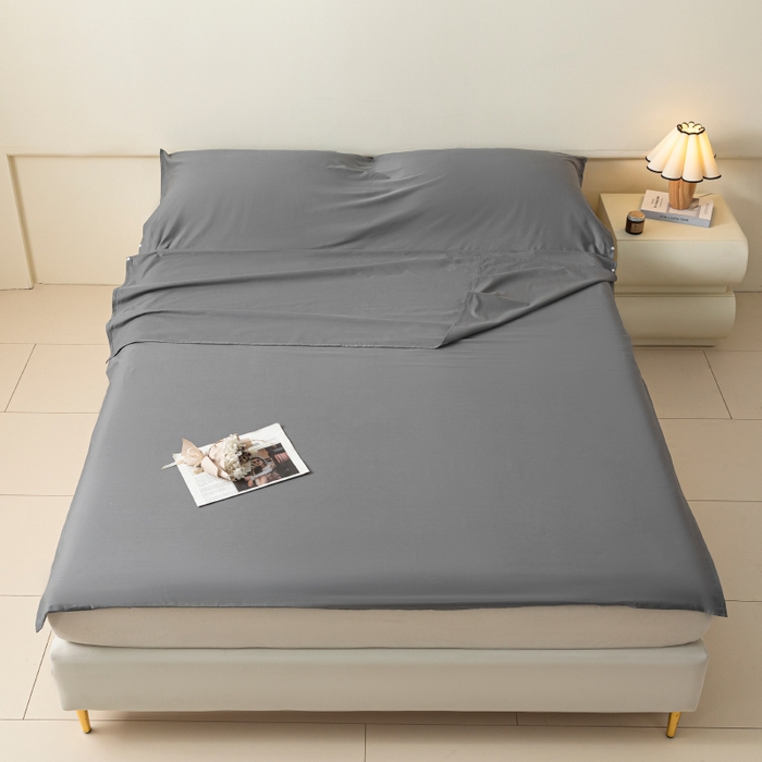 91家纺网 家纺一手货源 找家纺 澳梵家居 60s全棉纯色旅行睡袋 月岩灰