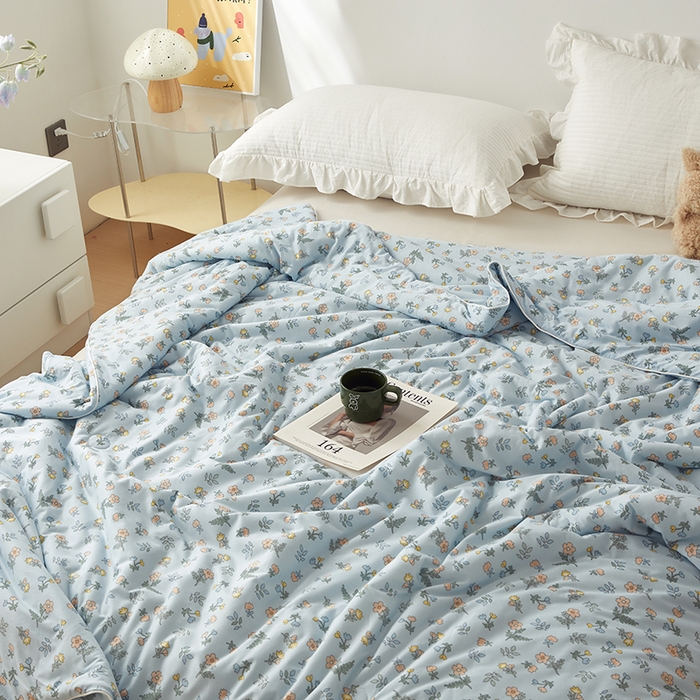 91家纺网 家纺一手货源 找家纺 怡家居 2024新款A类云柔针织棉夏被 沐夏