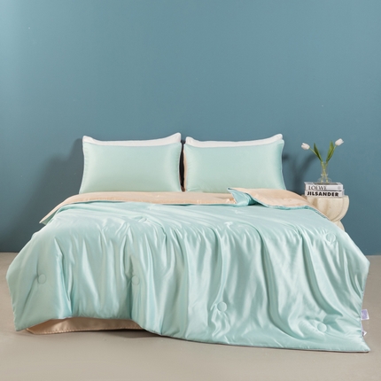 91家纺网 家纺一手货源 找家纺 （总）梦镜家纺 2025新款凉感丝双拼夏凉被夏被空调被夏被四件套