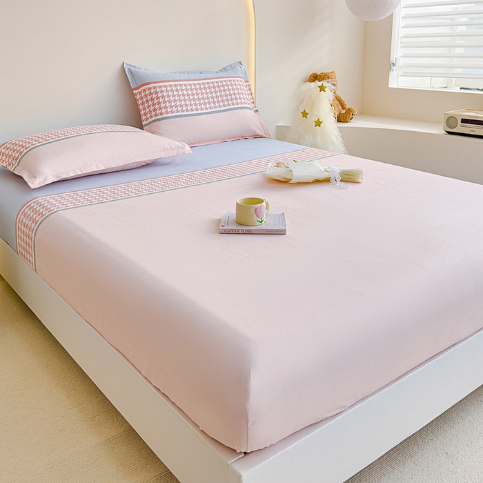 91家纺网 家纺一手货源 找家纺 靓生活 2024新款加厚磨毛生态棉单品床笠 罗莎