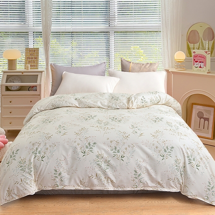 小雨家纺 2026新款芦荟棉单被套 香草