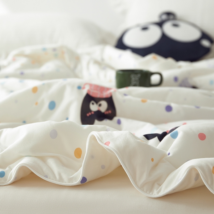 91家纺网 家纺一手货源 找家纺 怡家居 2024新款A类云柔针织棉夏被 精灵乐园