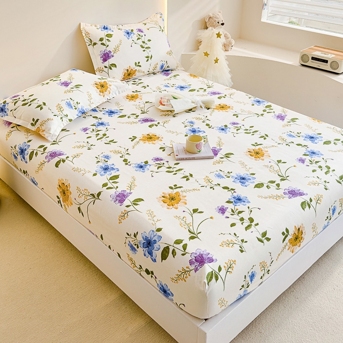 91家纺网 家纺一手货源 找家纺 靓生活 2024新款加厚磨毛生态棉单品床笠 爱的主题