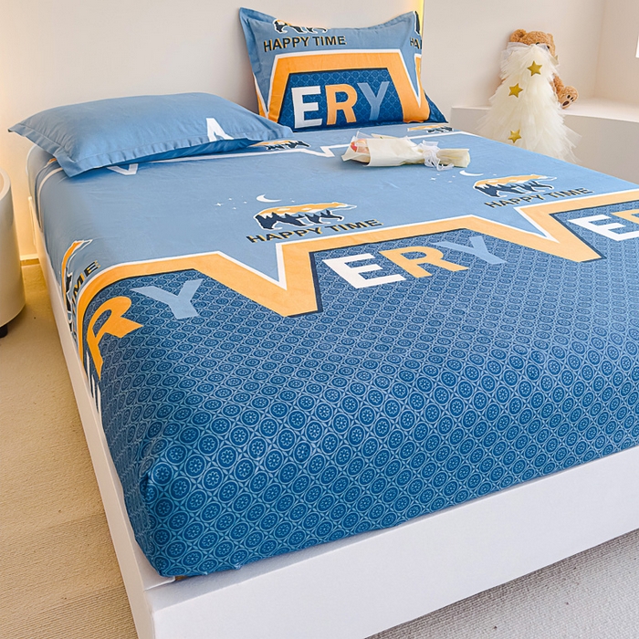 91家纺网 家纺一手货源 找家纺 靓生活 2024新款加厚磨毛生态棉单品床笠 缤纷青春