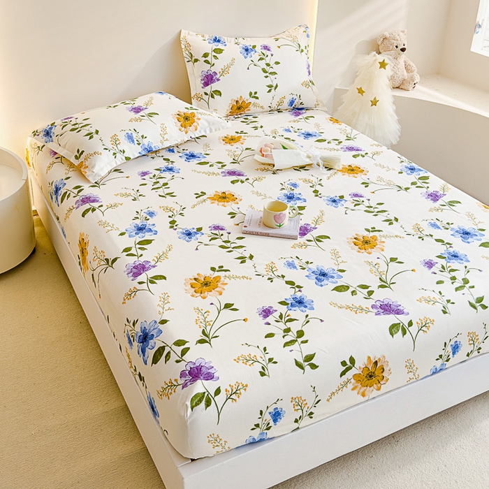 91家纺网 家纺一手货源 找家纺 靓生活 2024新款加厚磨毛生态棉单品床笠 爱的主题