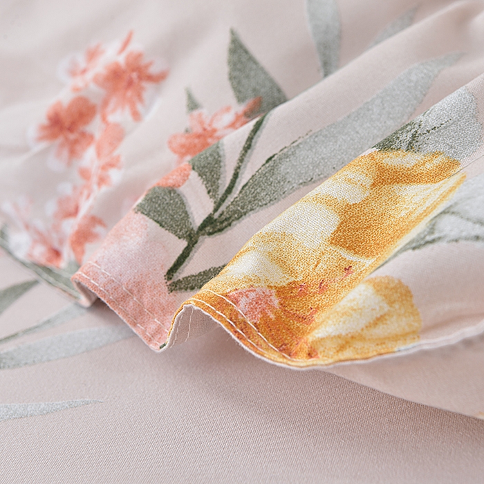 91家纺网 家纺一手货源 找家纺 小雨家纺 2026新款芦荟棉床裙四件套 百花齐放棕