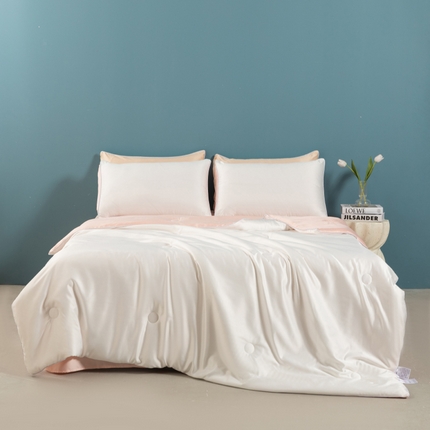 91家纺网 家纺一手货源 找家纺 （总）梦镜家纺 2025新款凉感丝双拼夏凉被夏被空调被夏被四件套