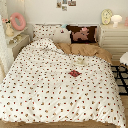 91家纺网 家纺一手货源 找家纺 （总）昔可 新款创意枕套时尚柔舒全棉四件套