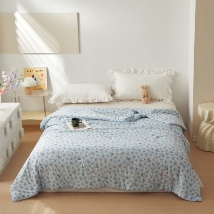 怡家居 2024新款A类云柔针织棉夏被 沐夏