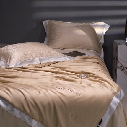 91家纺网 家纺一手货源 找家纺 （总）朴罗 （ 原岚图） 2024新款金蚕乳丝大宽边拼角单夏被