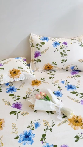 91家纺网 家纺一手货源 找家纺 靓生活 2024新款加厚磨毛生态棉单品床笠 爱的主题