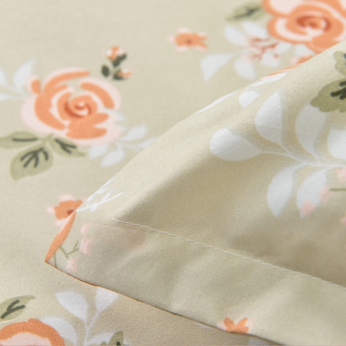 91家纺网 家纺一手货源 找家纺 小雨家纺 2026新款芦荟棉床裙四件套 春暖花开-棕