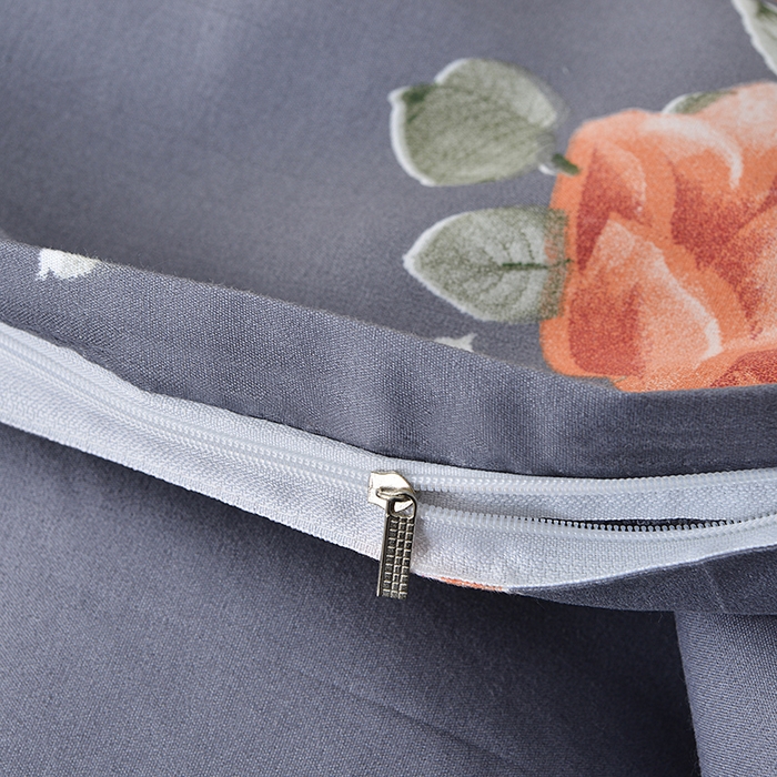 91家纺网 家纺一手货源 找家纺 小雨家纺 2026新款芦荟棉单被套 百花齐放-灰